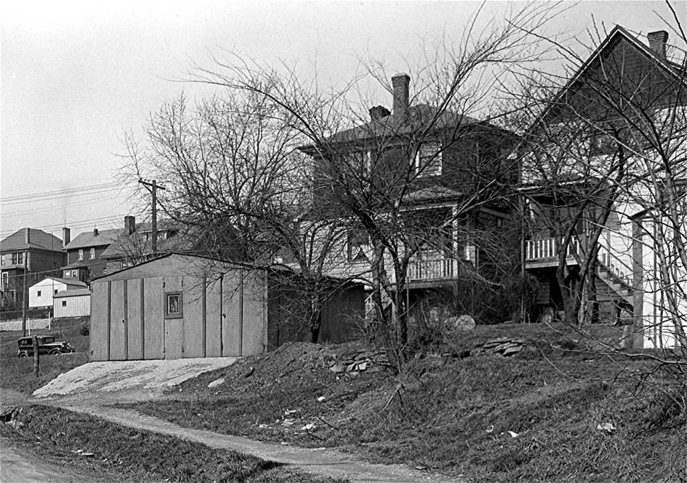 The rear of homes along Woodbourne Avenue - 1933.