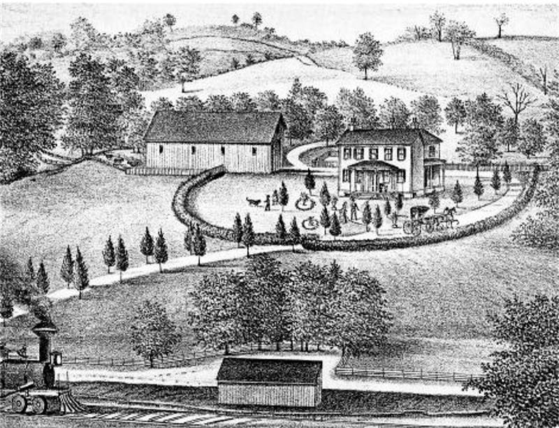 The Horning Farm in 1895. This is the
site of present-day St. Norbert Church.