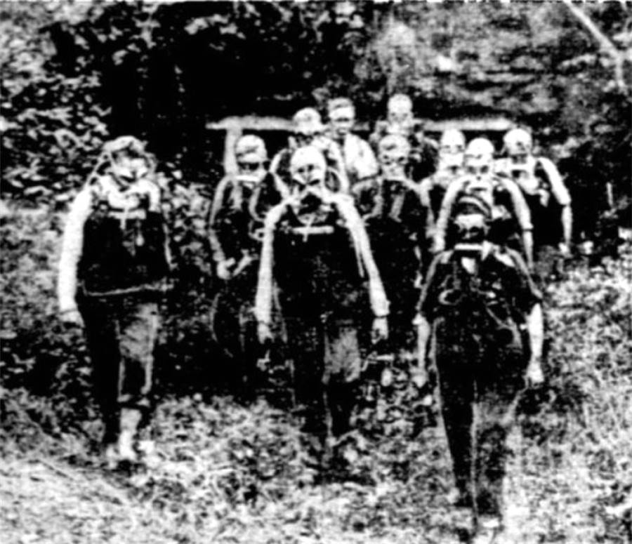 Mine Rescue Workers At Brookline's Oak Mine -  September 1913.