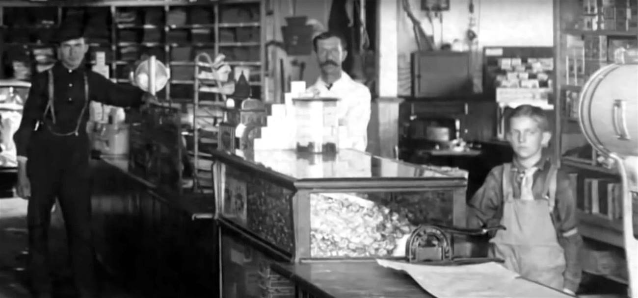 The counter of the Kroger Grocery Store - 1925.