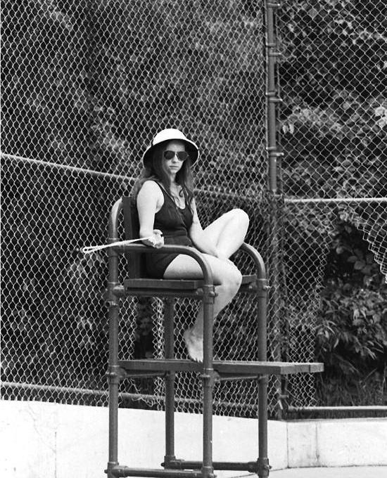 For most of us, Moore Pool was
synonymous with swimming when we
were growing up. Every generation
had its own group of pool guards.
This young lady kept the swimmers
in check during the Summer of '69