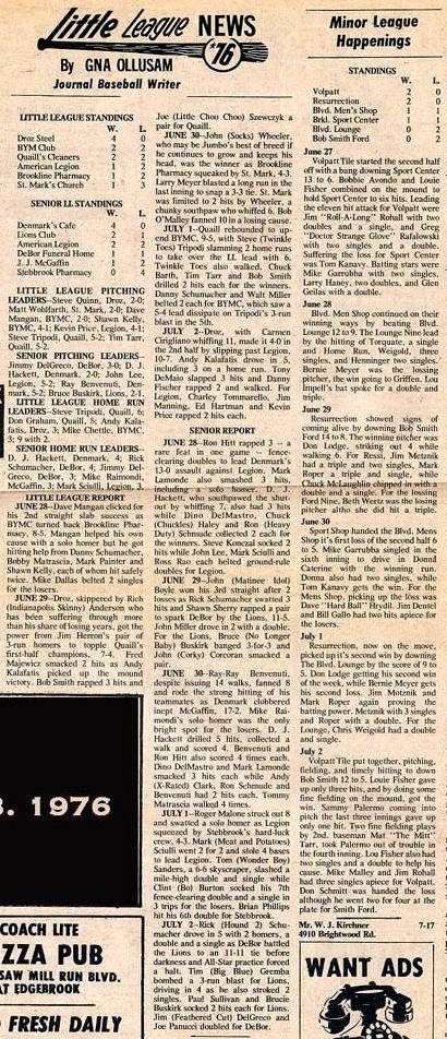 Brookline
 Journal dated July 8, 1976