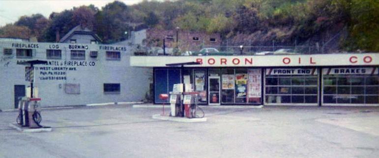 The Boron gas station at the corner of
Sussex and McNeilly Road in the 1970s.