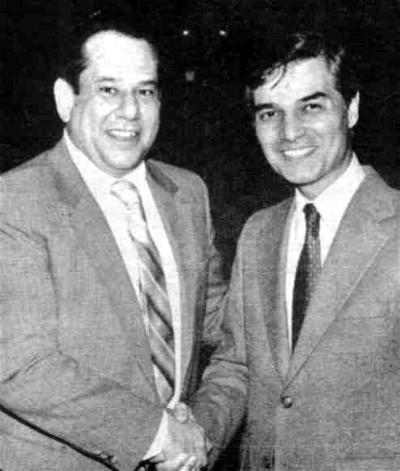 Chuck Senft and Mayor Richard Caligiuri