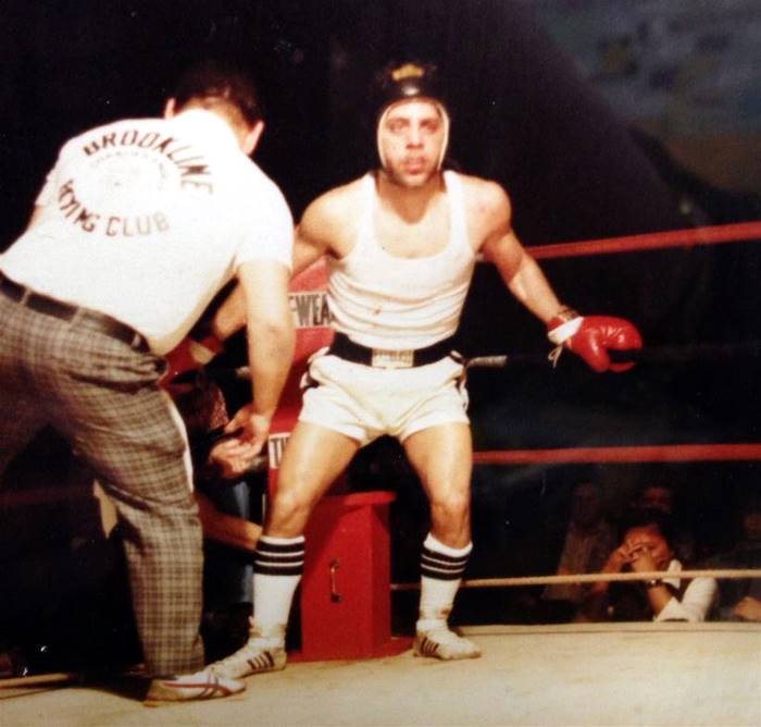 Michael Trapolsi and Chuck Senft in the ring.
