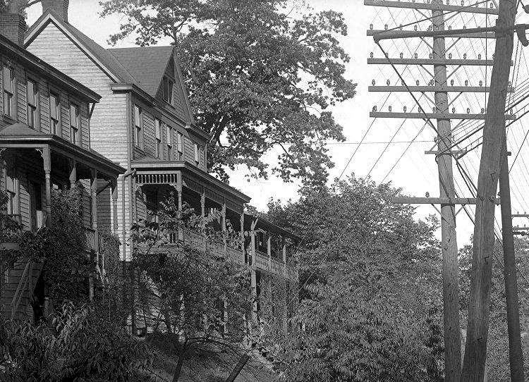 A view of homes above Brookside Avenue.
