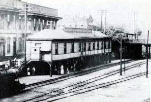 The B&O Railroad
 station on the north bank of the river