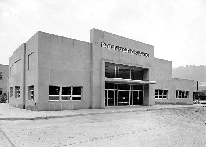 The new B&O Railroad Depot in 1957.