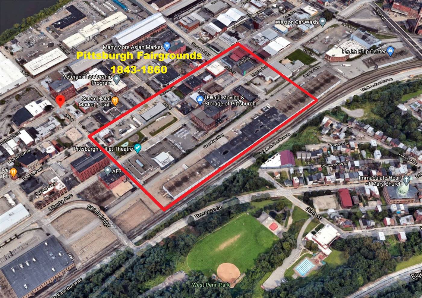 Location of old Pittsburgh Fairgrounds.