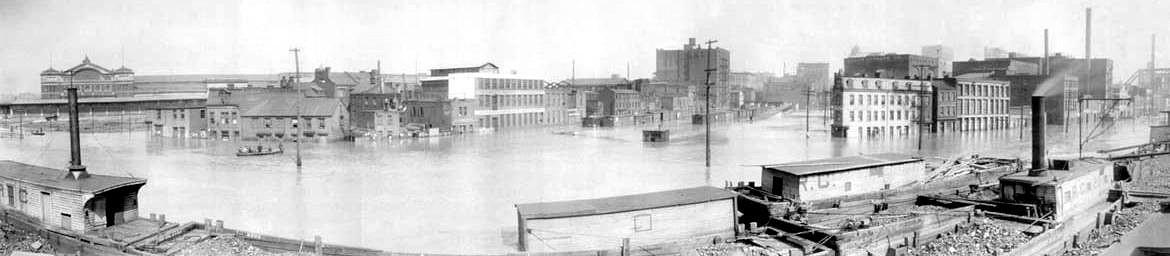 The Big Flood of 1907.
The Monongahela riverfront.