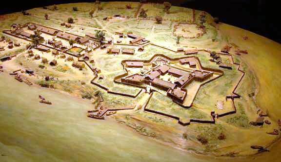 Fort Duquesne at the river junction - 1754