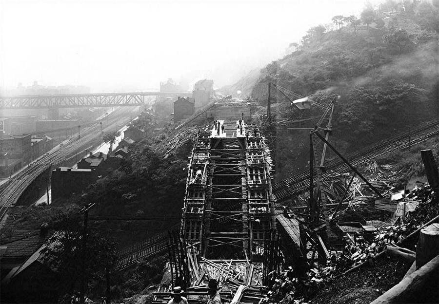Construction of Mount Washington Roadway Bridge - 1927