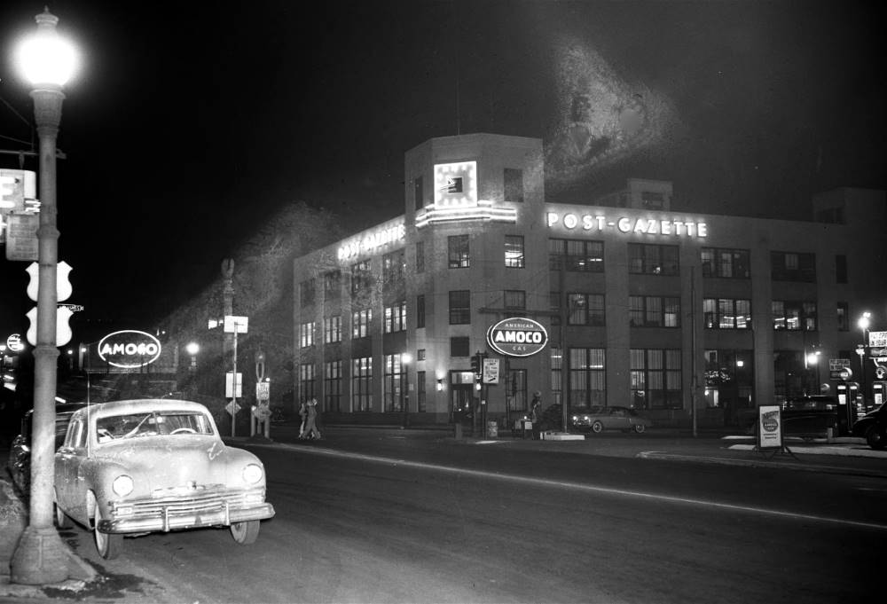 Pittsburgh Post-Gazette building - circa 1950.