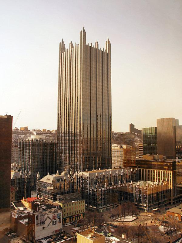 The PPG Complex dominates the city center.