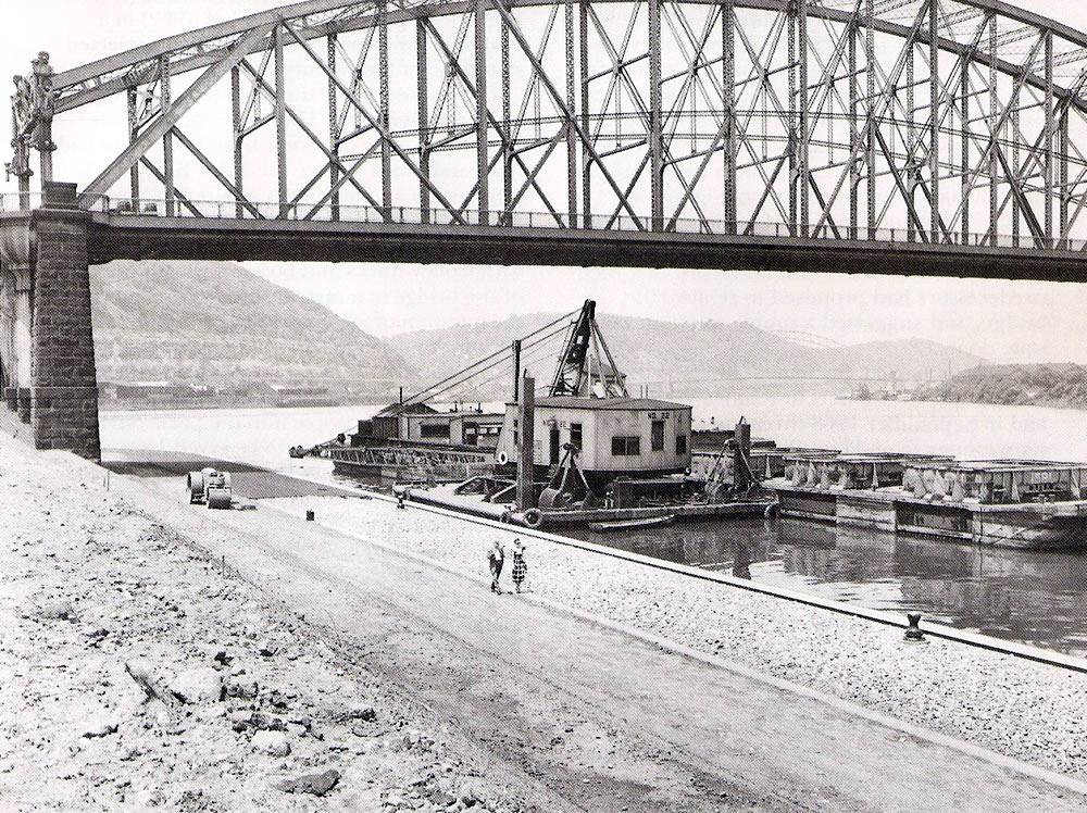The Allegheny riverfront in 1964.