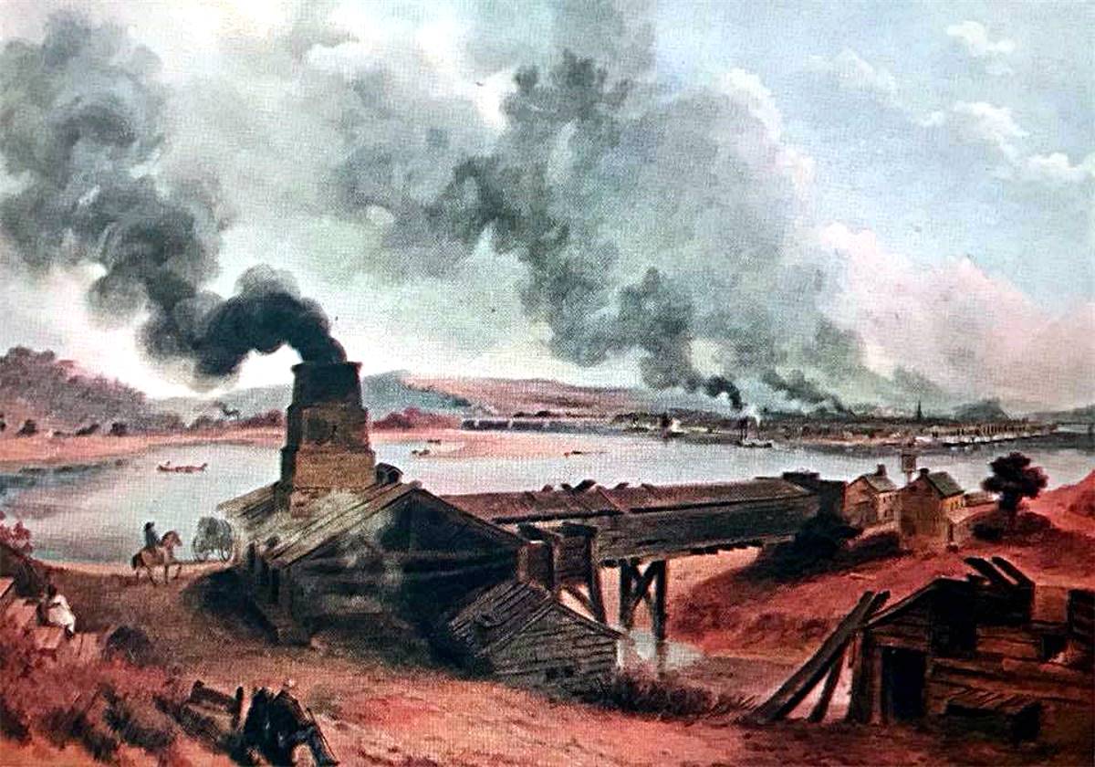 Saw Mill Run near the Salt Works in 1843.