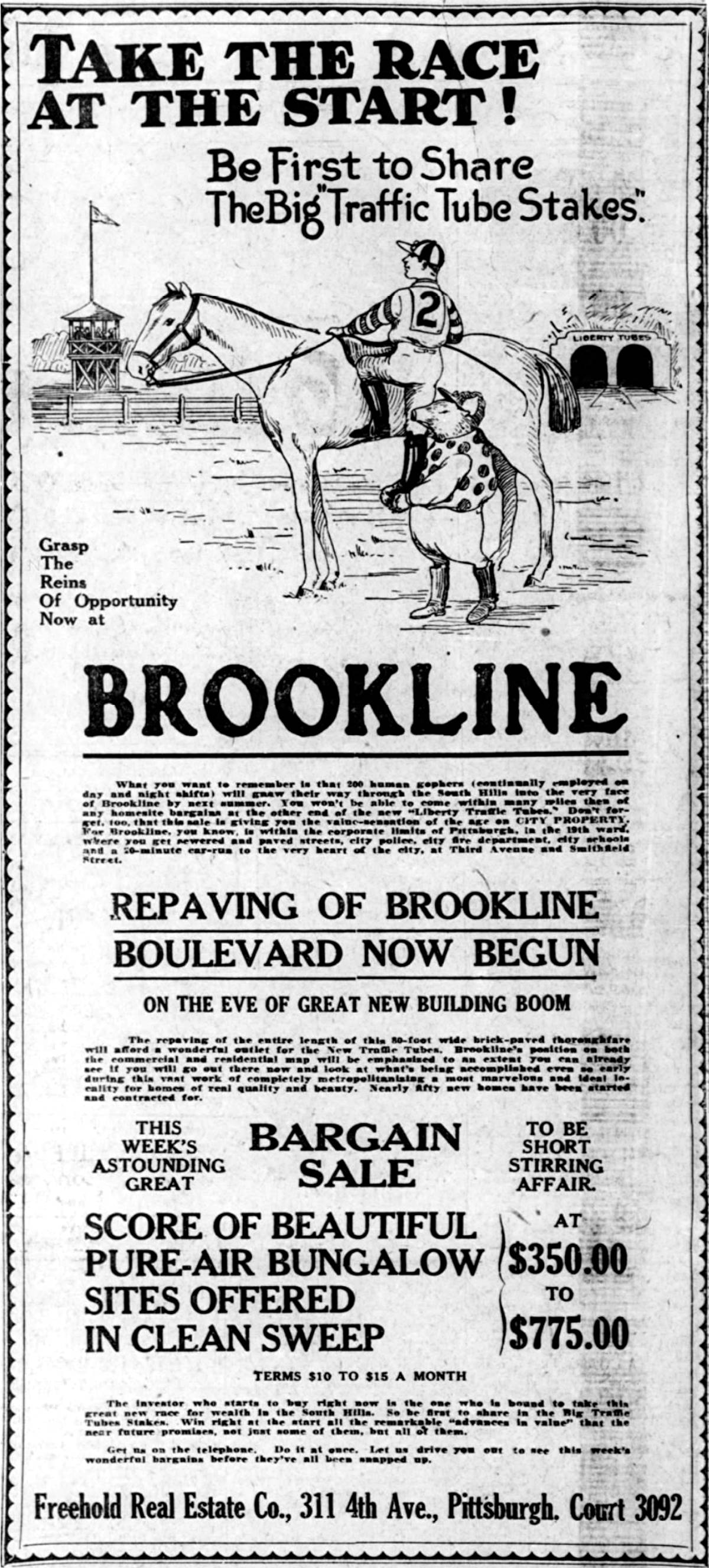 Real Estate Advertisement - June 5, 1921.