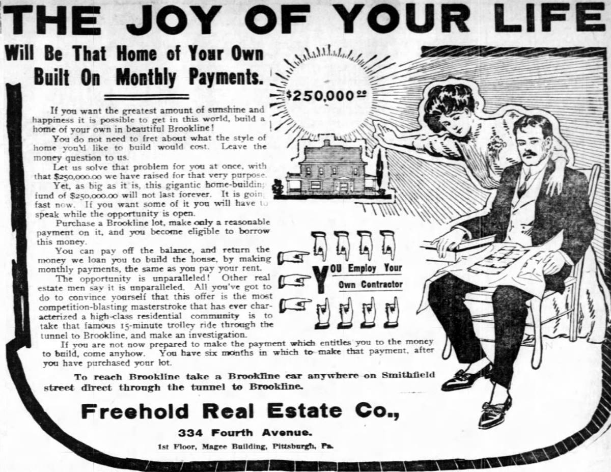 Real Estate Advertisement - June 26, 1909.