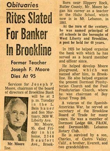 Obituary - Joseph Moore.