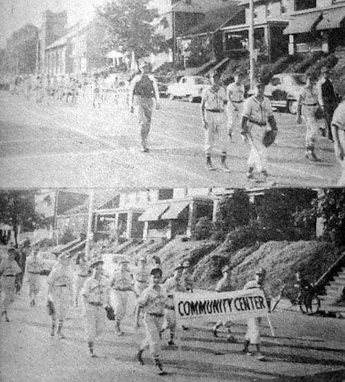 Picture of 1954 Little League Parade.