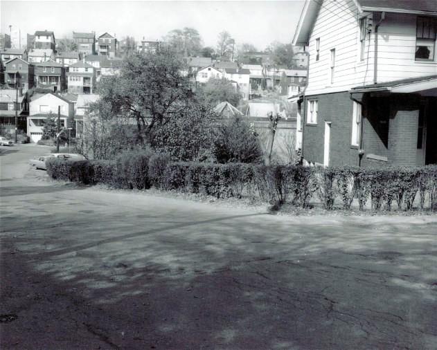 Breining Street looking
 towards the Blvd - 1963