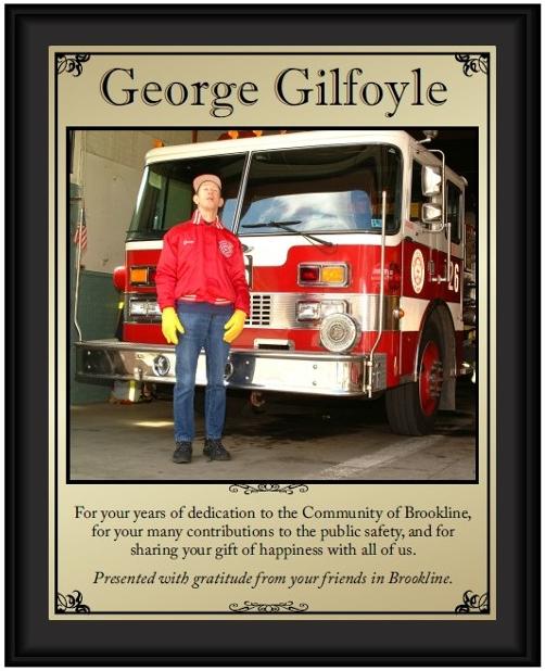 Plaque presented to George - 4/28/13.