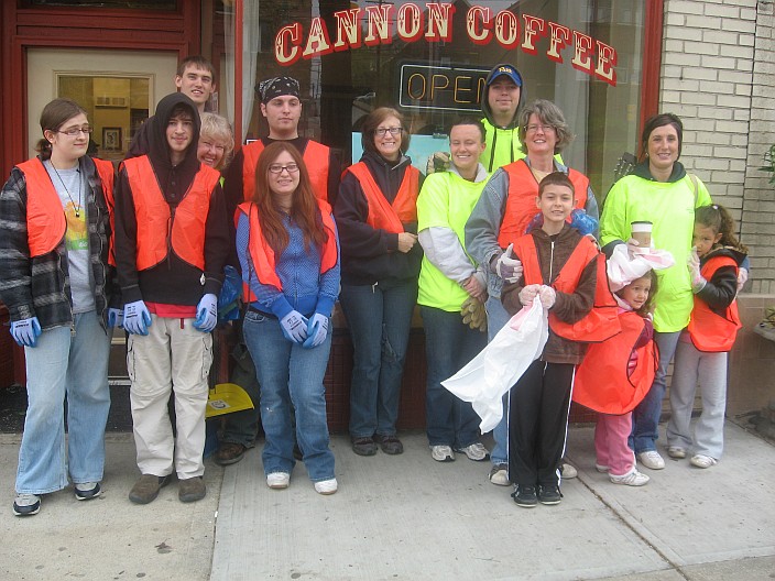 Some of the volunteers who worked up on
Brookline Boulevard and the main streets.