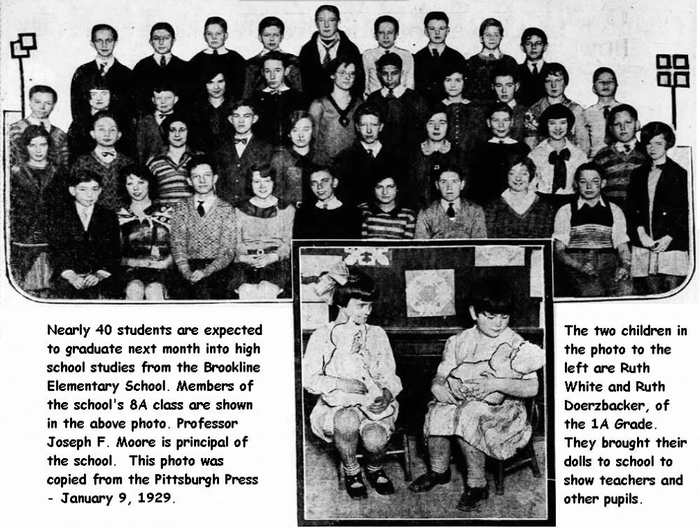 Brookline Elementary School 8th Grade Class - 1929