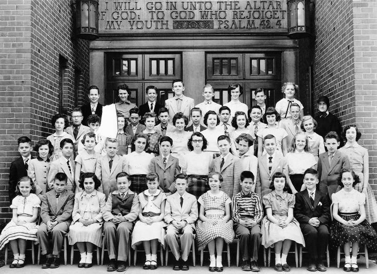 Resurrection Elementary School - 6th Grade Class - 1954.