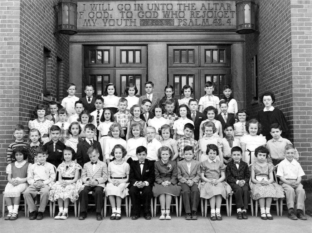 Resurrection Elementary School - 3rd Grade Class - 1955.