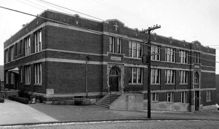 The original school building - 1957