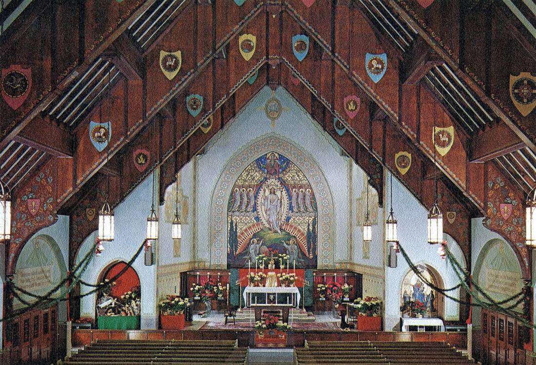 Resurrection Church Sanctuary - Christmas 1970