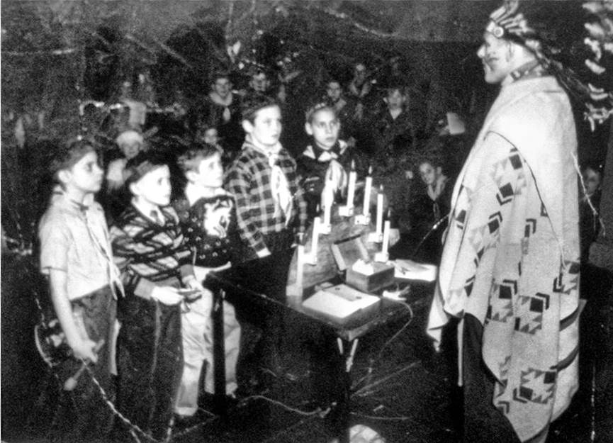Cub Scout Pack#601 initiation ceremony - 1947.